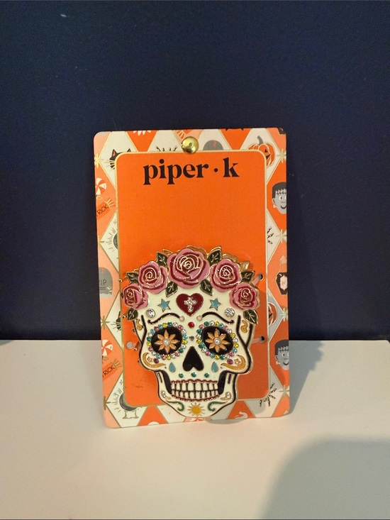 Piper K Accessories - Piper K  Multicolor Floral Sugar Skull hair clip